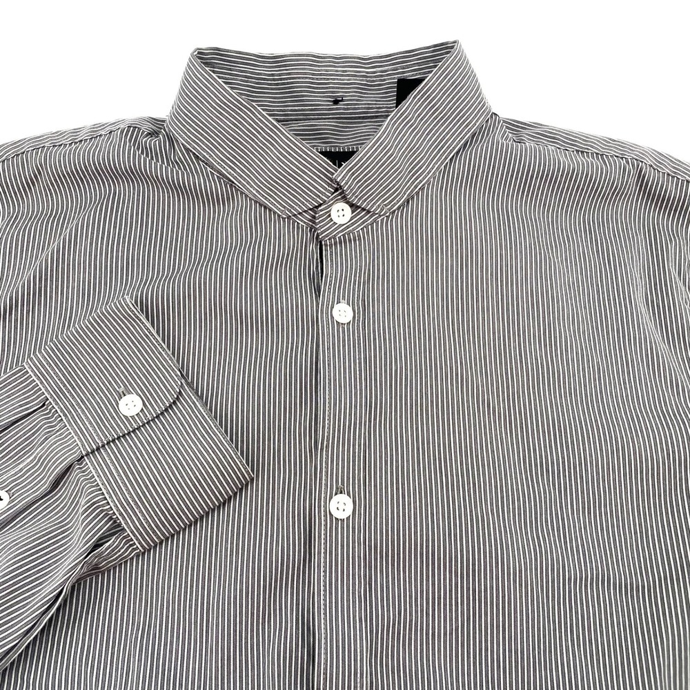 A/X Armani Exchange Slim Fit Pinstripe Dress Shirt Men XL Long Sleeve ButtonDown